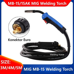 MB15 MB-15 Mig Stang Las Welding Torch CO Tipe Binzel 3M 4M 5M 3 Meter