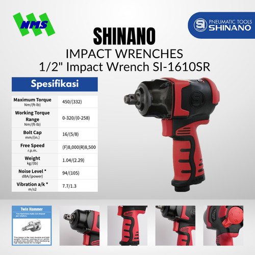 IMPACT WRENCHES / 1/2" Impact Wrench SI-1610SR