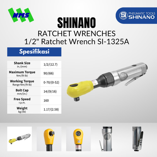 AIR RATCHET WRENCH 1/2" Shinano SI-1325A Ratchet angin