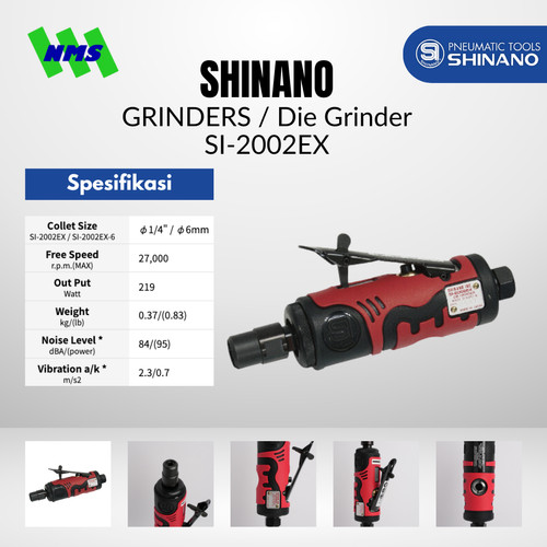 DIE GRINDER Shinano SI-2002EX Mesin Gerinda Gurinda Angin 6mm / 1.4"