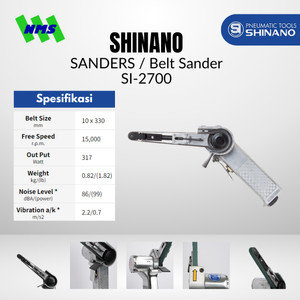 Mesin Amplas Angin Shinano SI-2700 Air Belt Sander 10mm x 330mm 15000 rpm