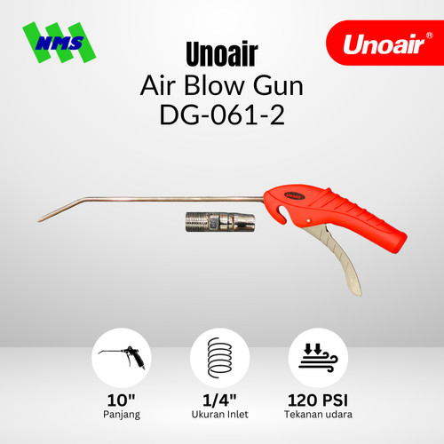 Air blow Gun Unoair DG-061-2 10" Inch Include Coupler / air duster / semprotan angin / tembakan angin