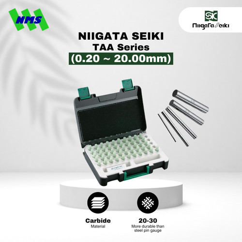 Alat QC Niigata Seiki TAA Individual Carbide Pin Gauge [Ukuran Custom via Chat] Pengukur Dimensi Lubang Anti Karat