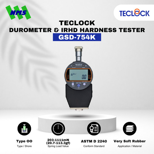 TECLOCK GSD-754K Durometer Hardness Tester 1111mN Shore OO Digital