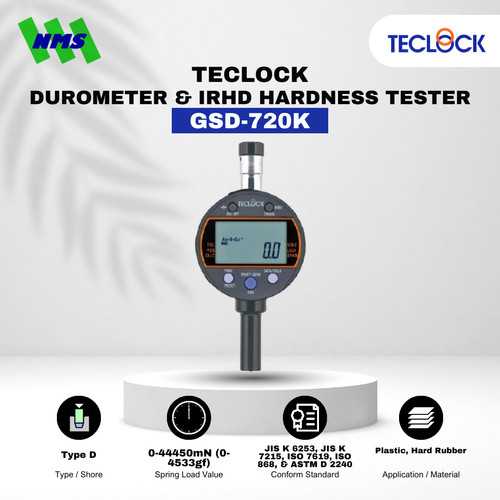 TECLOCK GSD-720K Durometer Hardness Tester 44450mN Shore D Digital