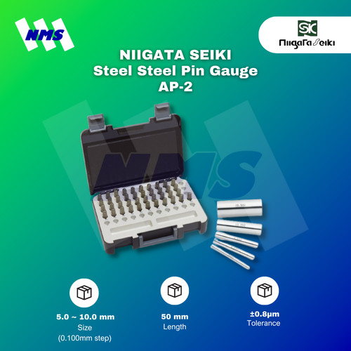 Niigata Seiki AP-2 Steel Pin Gauge Set 5mm ~ 10mm (0.100 mm step)