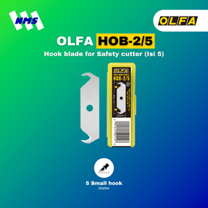 Refill Pisau OLFA HOB-2/5 Hook blade for SK Safety cutter Ori Isi 5