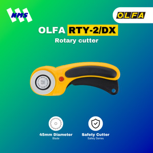 Pemotong Kain OLFA RTY-2/DX Safety Rotary Cutter Original Kater Bulat