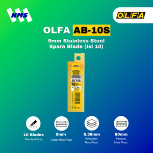 Refill Pisau OLFA AB-10S Stainless Steel Spare Blade Original Isi 10