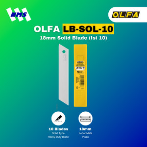 Refill Cutter OLFA LB-SOL-10 Solid Blade 18mm Isi 10 Pcs Original