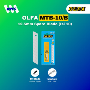 Refill Cutter OLFA MTB-10/B Spare Blade 12.5mm Isi 10 Pisau Original