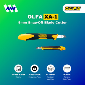 Pisau Cutter OLFA XA-1 Auto Lock Snap-Off 9mm Blade X-Design Handle Grip