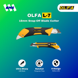 Cutter OLFA L-7 Snap-Off Blade Original 18mm Heavy-Duty Pisau Kater