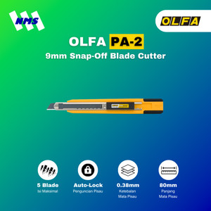 Pisau Potong OLFA PA-2 9mm Snap-Off Blade Cutter Original Pemotong Kertas Sekolah