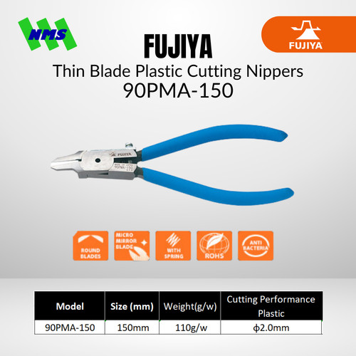 Tang Potong FUJIYA 90PMA-150 Plastic Cutting Nippers Japan 150mm 6"