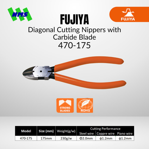 Tang Potong FUJIYA 470-175 Heavy Duty Tungsten Carbide Blade Nippers