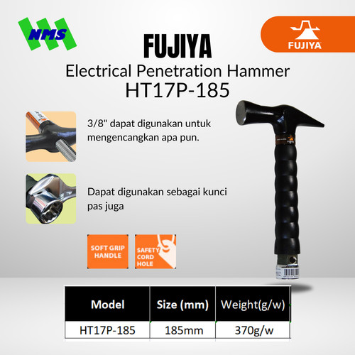 Palu Kunci Pas FUJIYA HT17P-185 Electrical Penetration Hammer Japan