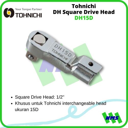 Tohnichi DH Square Drive Head DH15D for Interchangeable Head Wrench