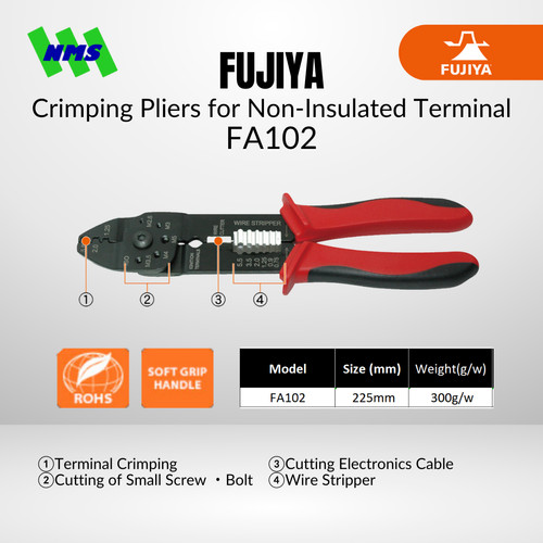 Tang Multifungsi FUJIYA FA102 Crimping Pliers Non-Insulated Terminal