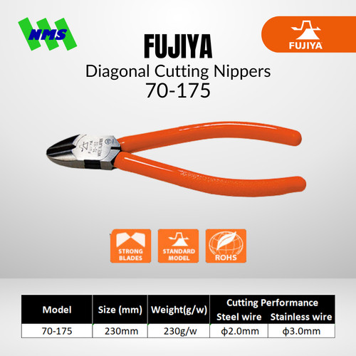 Tang Potong FUJIYA 70-175 Diagonal Cutting Nippers Japan