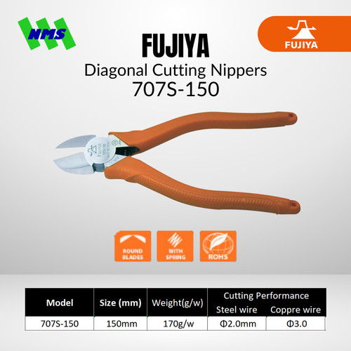 Tang Potong FUJIYA 707S-150 Diagonal Cutting Nippers Japan