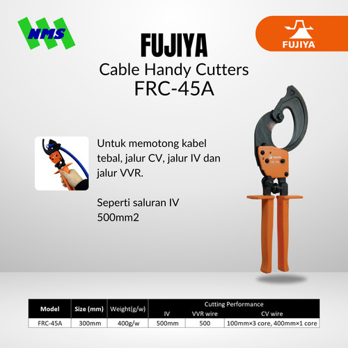 Tang Potong Kabel FUJIYA FRC-45A Cable Handy Cutters Japan