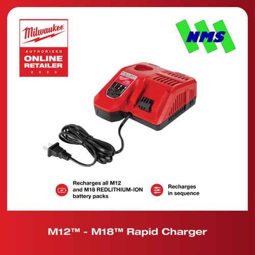 Milwaukee M12-18FC Rapid Charger untuk Semua Baterai M12™ - M18™