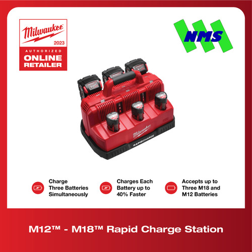 Milwaukee M12-18C3 Rapid Charge Station for All M12™ & M18™ Battery