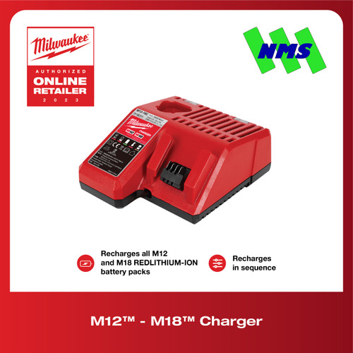 Milwaukee M12-18C Charger untuk Semua Baterai M12™ - M18™