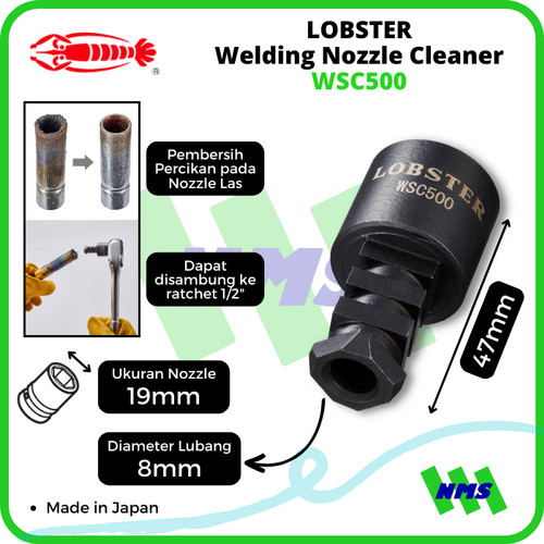 Pembersih Nozzle Las LOBSTER WSC500 Welding Nozzle Cleaner Nosel 19mm