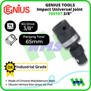 Mata Sok Impact Universal Joint 3/8 Inch OD 26mm L 65mm 700107 GENIUS