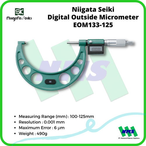 Niigata Seiki Digital Outside Micrometer EOM133-125 125mm