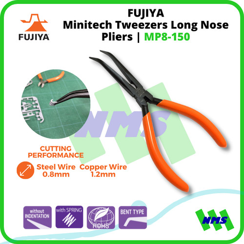 Tang Minitech Tweezer Long Nose Pliers 6 Inch 150mm MP8-150 FUJIYA