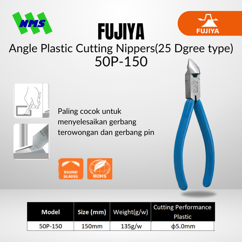 Tang Potong Angle Plastic Cutting Nippers 6 Inch 150 mm 50P-150 FUJIYA