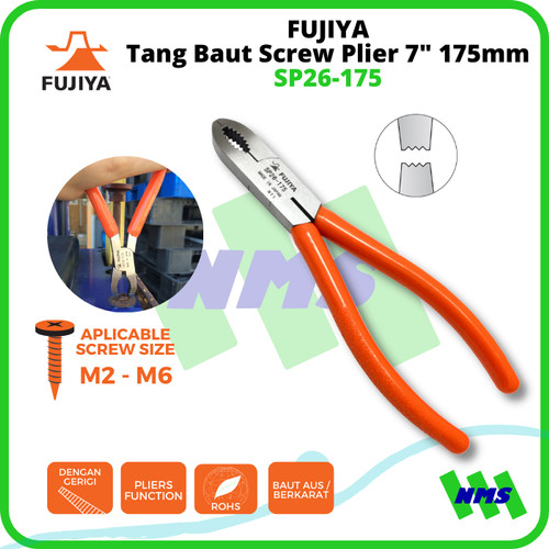 Tang Pembuka Baut Screw Plier 7 Inch 175mm SP26-175 FUJIYA Japan