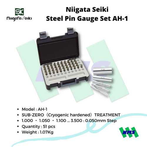 Steel Pin Gauge Set NIIGATA SEIKI AH-1 AH Series