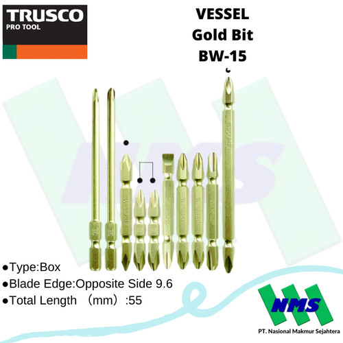 Mata Bor VESSEL BW-15 Gold Bit 125-3859