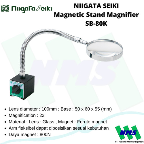 Kaca Pembesar NIIGATA SEIKI Magnetic Stand Magnifier SB-80K