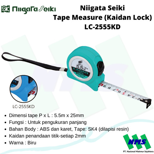 Meteran Niigata Seiki Tape Measure (Kaidan Lock) LC-2555KD 5.5 meter