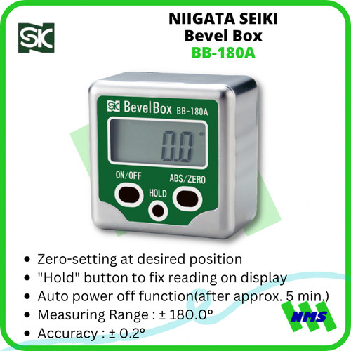 Digital Leveling Alat Ukur Kemiringan Niigata Seiki Bevel Box BB-180A