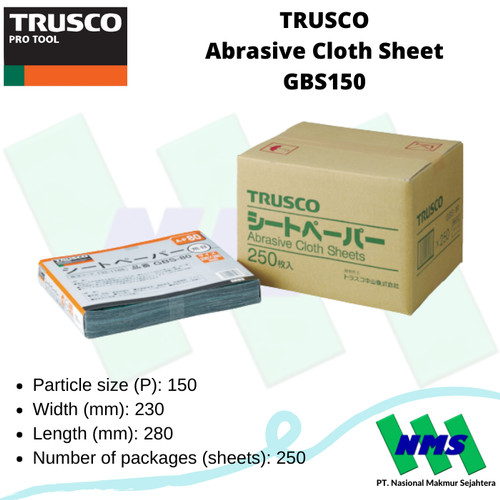 Kertas Amplas 150 TRUSCO Abrasive Cloth Sheet GBS150 132-1242