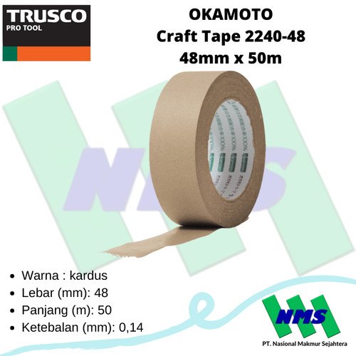 OKAMOTO Craft Tape 2240-48 48mm x 50m TRUSCO 293-0111