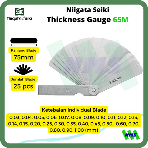 Niigata Seiki Thickness Gauge 65M Feeler Gauge