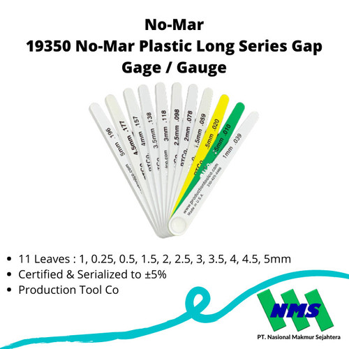 19350 No-Mar Plastic Long Series Gap Gage / Gauge