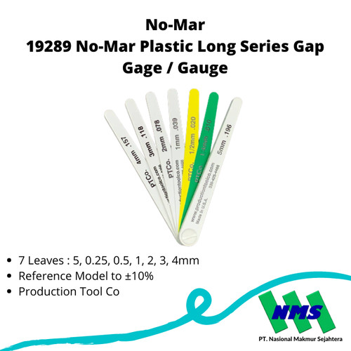 19289 No-Mar Plastic Long Series Gap Gage / Gauge