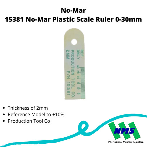 15381 No-Mar Plastic Scale Ruler 0-30mm