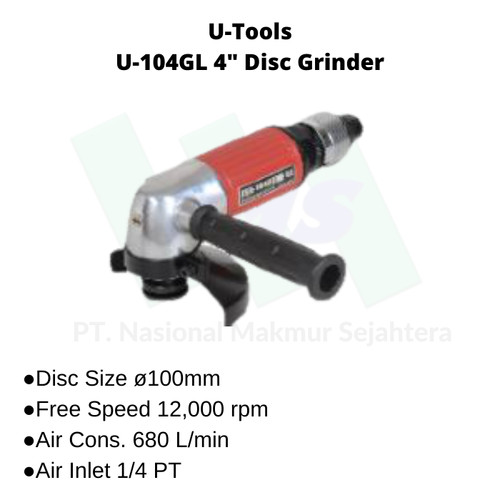 U-104GL U-Tools 4" Disc Grinder, lever