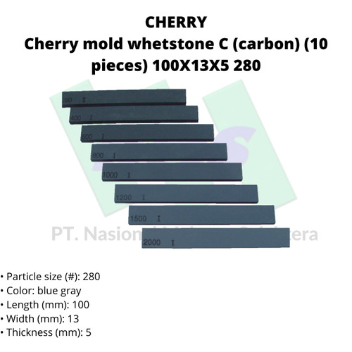 TRUSCO 416-7597 Cherry mold whetstone C (carbon) (10 pieces) 100X13X5