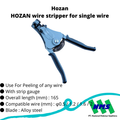 TRUSCO 322-0028 HOZAN wire stripper for single wire P-90-A