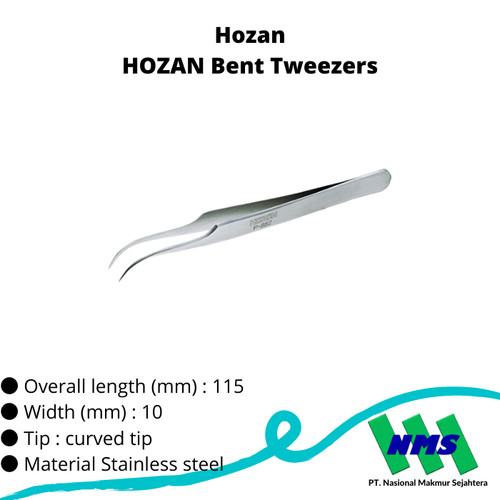 TRUSCO 274-3094 HOZAN Bent Tweezers P-882